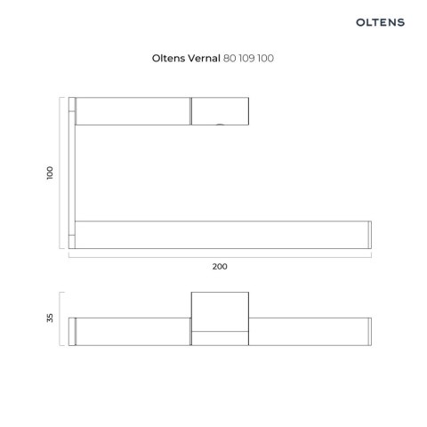 Vernal Oltens Vernal wieszak na ręcznik chrom 80109100 Vernal Oltens Vernal wieszak na ręcznik chrom 80109100